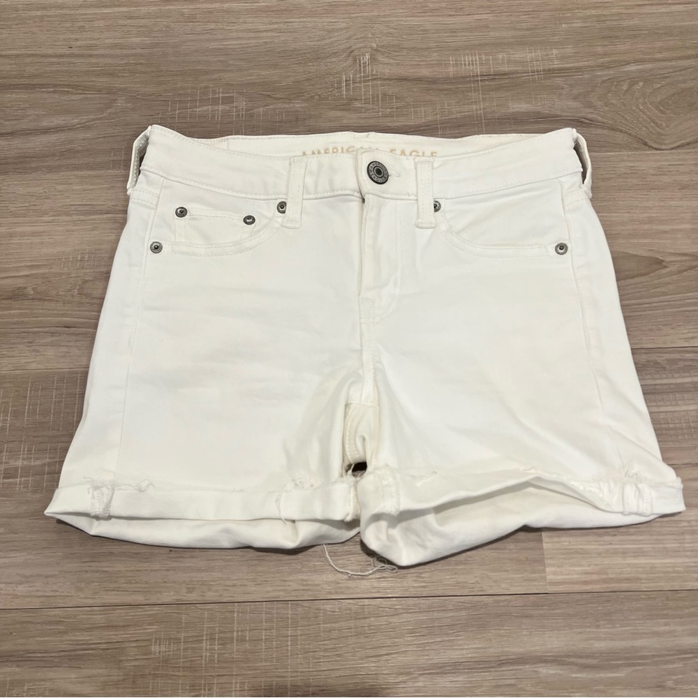 American Eagle Outfitters Women's Bright White Jean Shorts